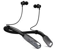 TERUBIN Neckband Bluetooth Headphones, 120H Long Playtime Wireless Stereo Neckband Earbuds with Microphone, Waterproof Around The Neck Headphones in Ear Headset for Sports/Workout/Office (Silver)