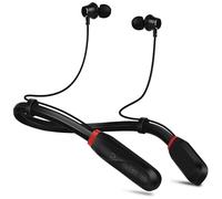 TERUBIN Neckband Bluetooth Headphones, 200H Long Playtime Wireless Stereo Neckband Earbuds with Microphone, Waterproof Around The Neck Headphones in Ear Headset for Sports/Workout/Office (Black)