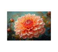 TERUEA Art Canvas Wall Art Flowers 1 Part, Bright watercolor large flowers Minimalist Abstract Floral Painting on Canvas Living Room Bedroom Home Wall Decor - 60x90cm Unframed(Rose Gold)