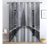 TERUEA Floral Blackout Curtains for Living Room Bedroom A beautiful road lined with trees Eyelet Curtain Botanical Thermal Insulated Noise Reducing Drapes Window Treatment-28 W x 63" L (Pack of 2)