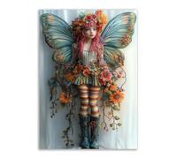 TERUEA Lady Paint for Adults Canvas, Modern flower fairy - Floral Woman Face - Living & Home Decor with Easy Hang Guide(Pink)-40x60cm Unframed