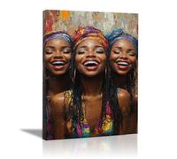TERUEA Paintings for Bedroom Living Room Decor for Mens Women Three sisters laughing happily Vintage Humor Wall Art Poster for Bathroom Toilet Decor(Multi-Color)-80x120cm1 Framed