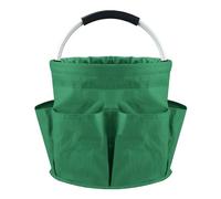 TERVEEX Garden Tool Bag, 17L Waterproof Oxford Tote, Large Gardening Organizer with Pockets, Non-slip Rubber Grip (Green)