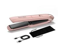 Terviiix Portable Cordless Hair Straighteners, Mini Flat Iron for Travel, 190°C-220°C, Rechargeable Mini Hair Straighteners & Curler 2 in 1 with Argan Oil Infused, 4500mAh Battery, 40s Fast Heat Up