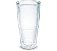 Tervis 1001839 Clear & Colorful Insulated Tumbler 24oz, Clear