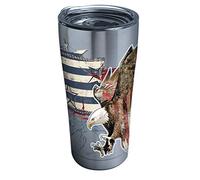 Tervis 1305035 Americana Distressed Flag Insulated Tumbler, 20 oz Stainless Steel, Silver