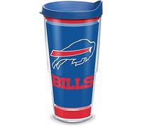 Tervis 1325222 NFL Buffalo Bills - Touchdown Insulated Tumbler with Wrap and Blue Travel Lid, Tritan, 24 Fluid_Ounces, Clear