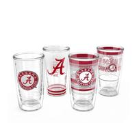 Tervis Alabama Crimson Tide - Assorted Made in USA Double Walled Insulated Tumbler Travel Cup Keeps Drinks Cold & Hot, 16oz 4pk, Classic