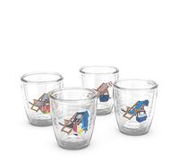 Tervis Barefoot Beach Collection Made in USA Double Walled Insulated Tumbler Travel Cup Keeps Drinks Cold & Hot, 12oz - 4pk, Classic