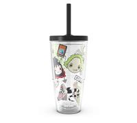Tervis Beetlejuice Group Made in USA Double Walled Insulated Tumbler Travel Cup Keeps Drinks Cold & Hot, 24oz with Straw Lid, Classic