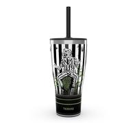 Tervis Beetlejuice Triple Walled Insulated Tumbler Travel Cup Keeps Drinks Cold & Hot, 30oz with Straw Lid, Stainless Steel