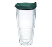 Tervis Clear & Colorful Insulated Tumbler, Tritan, Hunter Green Lid