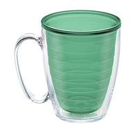 Tervis Clear & Colorful Tabletop Made in USA Double Walled Insulated Tumbler Travel Cup Keeps Drinks Cold & Hot, 16oz Mug, Mangrove Green