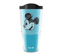 Tervis Disney Fundamentals Collection Made in USA Double Walled Insulated Tumbler Travel Cup Keeps Drinks Cold & Hot, 24oz, Mickey