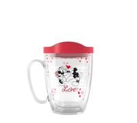 Tervis Disney - Mickey & Minnie Valentines Made in USA Double Walled Insulated Tumbler Travel Cup Keeps Drinks Cold & Hot, 16oz Mug with Handle, Classic