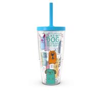 Tervis Dog Sayings Made in USA Double Walled Insulated Tumbler Travel Cup Keeps Drinks Cold & Hot, 24oz with Straw Lid, Classic