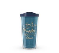 Tervis Harry Potter Don't Let Muggles Get You Down Made in USA Double Walled Insulated Tumbler Travel Cup Keeps Drinks Cold & Hot, 16oz, Classic