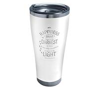 Tervis Harry Potter Happiness Quote Engraved Triple Walled Insulated Tumbler Travel Cup Keeps Drinks Cold & Hot, 30oz Legacy, Glacier White, 1 Count (Pack of 1)