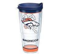 Tervis Made in USA Double Walled NFL Denver Broncos Insulated Tumbler Cup Keeps Drinks Cold & Hot, 24oz, Tradition