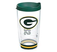 Tervis Made in USA Double Walled NFL Green Bay Packers Arctic Insulated Tumbler Cup Keeps Drinks Cold & Hot, 16oz, Clear