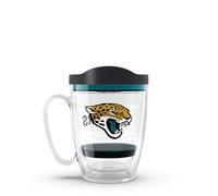 Tervis Made in USA Double Walled NFL Jacksonville Jaguars Insulated Tumbler Cup Keeps Drinks Cold & Hot, 16oz Mug, Tradition