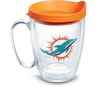 Tervis Made in USA Double Walled NFL Miami Dolphins Insulated Tumbler Cup Keeps Drinks Cold & Hot, 16oz Mug, Primary Logo