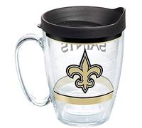 Tervis Made in USA Double Walled NFL New Orleans Saints Insulated Tumbler Cup Keeps Drinks Cold & Hot, 16oz Mug, Tradition
