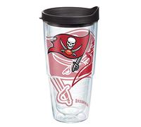 Tervis Made in USA Double Walled NFL Tampa Bay Buccaneers Insulated Tumbler Cup Keeps Drinks Cold & Hot, 24oz, Genuine