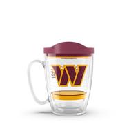 Tervis Made in USA Double Walled NFL Washington Commanders Tradition Insulated Tumbler Cup Keeps Drinks Cold & Hot, 16oz Mug, Classic