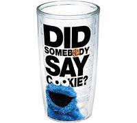 Tervis Made in USA Double Walled Sesame Street Insulated Tumbler Cup Keeps Drinks Cold & Hot, 16oz - No Lid, Did Somebody Say Cookie