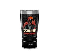 Tervis Marvel Deadpool Shhh No One Cares Insulated Tumbler, Stainless Steel | Thermos Travel Mug, Insulated, 18/8 Stainless, Quiet Base, BPA-Free, Dishwasher Safe, Fits Most Cupholders, Gifts under $50