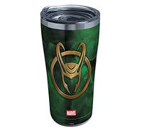 Tervis Marvel Loki Green Crest Triple Walled Insulated Tumbler Travel Cup Keeps Drinks Cold & Hot, 20oz Legacy, Stainless Steel, 1 Count (Pack of 1)