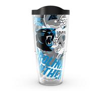 Tervis NFL® Carolina Panthers - All Over Made in USA Double Walled Insulated Tumbler Travel Cup Keeps Drinks Cold & Hot, 24OZ,