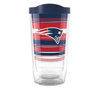 Tervis NFL New England Patriots - Hype Stripes Made in USA Double Walled Insulated Tumbler Travel Cup Keeps Drinks Cold & Hot, 16oz, Classic