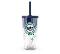 Tervis NHL Vancouver Canucks - Shatter Made in USA Double Walled Insulated Tumbler Travel Cup Keeps Drinks Cold & Hot, 24oz with Straw Lid, Classic