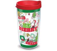 Tervis Peanuts - Christmas Holiday Be Merry Made in USA Double Walled Insulated Tumbler Travel Cup Keeps Drinks Cold & Hot, 16oz, Classic