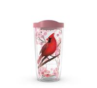 Tervis Sakura Cardinal Made in USA Double Walled Insulated Tumbler Travel Cup Keeps Drinks Cold & Hot, 16oz, Classic
