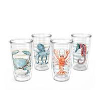 Tervis Sara Berrenson - Atlantica Collection Made in USA Double Walled Insulated Tumbler Travel Cup Keeps Drinks Cold & Hot, 16oz - 4pk, Assorted
