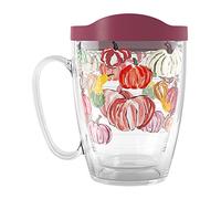 Tervis Sara Berrenson Fall Pumpkin Pattern Made in USA Double Walled Insulated Tumbler Cup Keeps Drinks Cold & Hot, 16oz Mug, Classic