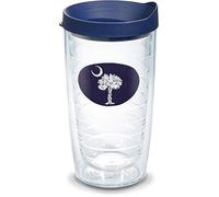Tervis South Carolina Flag Made in USA Double Walled Insulated Tumbler, Plastic, Navy and White