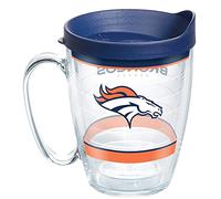 Tervis Tradition NFL Denver Broncos Insulated Tumbler, 16oz Mug, Clear - Tritan