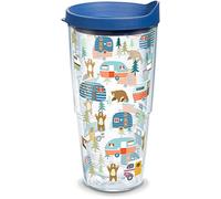 Tervis Trailer Bears Made in USA Double Walled Insulated Tumbler Travel Cup Keeps Drinks Cold & Hot, 24oz, Clear