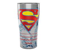 Tervis Traveler DC Comics Superman Lineage Triple Walled Insulated Tumbler Travel Cup Keeps Drinks Cold & Hot, 20oz, Stainless Steel