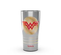 Tervis Traveler DC Comics Wonder Woman Icon Triple Walled Insulated Tumbler Travel Cup Keeps Drinks Cold & Hot, 20oz, Stainless Steel