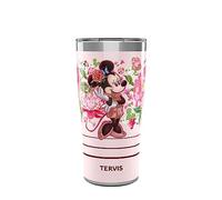 Tervis Traveler Disney Minnie Mouse Neo Chinese Floral Triple Walled Insulated Tumbler Travel Cup Keeps Drinks Cold & Hot, 20oz, Stainless Steel