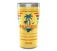 Tervis Traveler Margaritaville Gotta Go Palm Triple Walled Insulated Tumbler Travel Cup Keeps Drinks Cold & Hot, 20oz, Stainless Steel