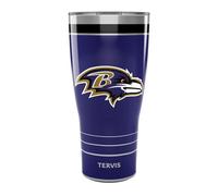 Tervis Traveler NFL Baltimore Ravens - MVP Triple Walled Insulated Tumbler Travel Cup Keeps Drinks Cold & Hot, 30oz, Stainless Steel