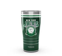 Tervis Traveler NFL New York Jets - Vintage Triple Walled Insulated Tumbler Travel Cup Keeps Drinks Cold & Hot, 20oz, Stainless Steel