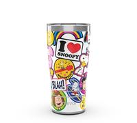 Tervis Traveler Peanuts - Sticker Collage Triple Walled Insulated Tumbler Travel Cup Keeps Drinks Cold & Hot, 20oz, Stainless Steel