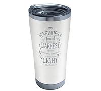 Tervis Triple Walled Harry Potter - Happiness Quote Engraved Insulated Tumbler Cup Keeps Drinks Cold & Hot, 20oz, Glacier White